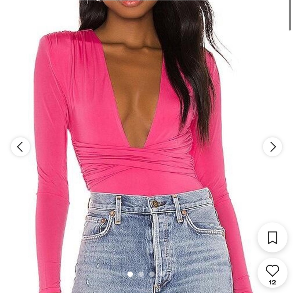 Lovers + Friends Hot Pink Bodysuit in XS from revolve